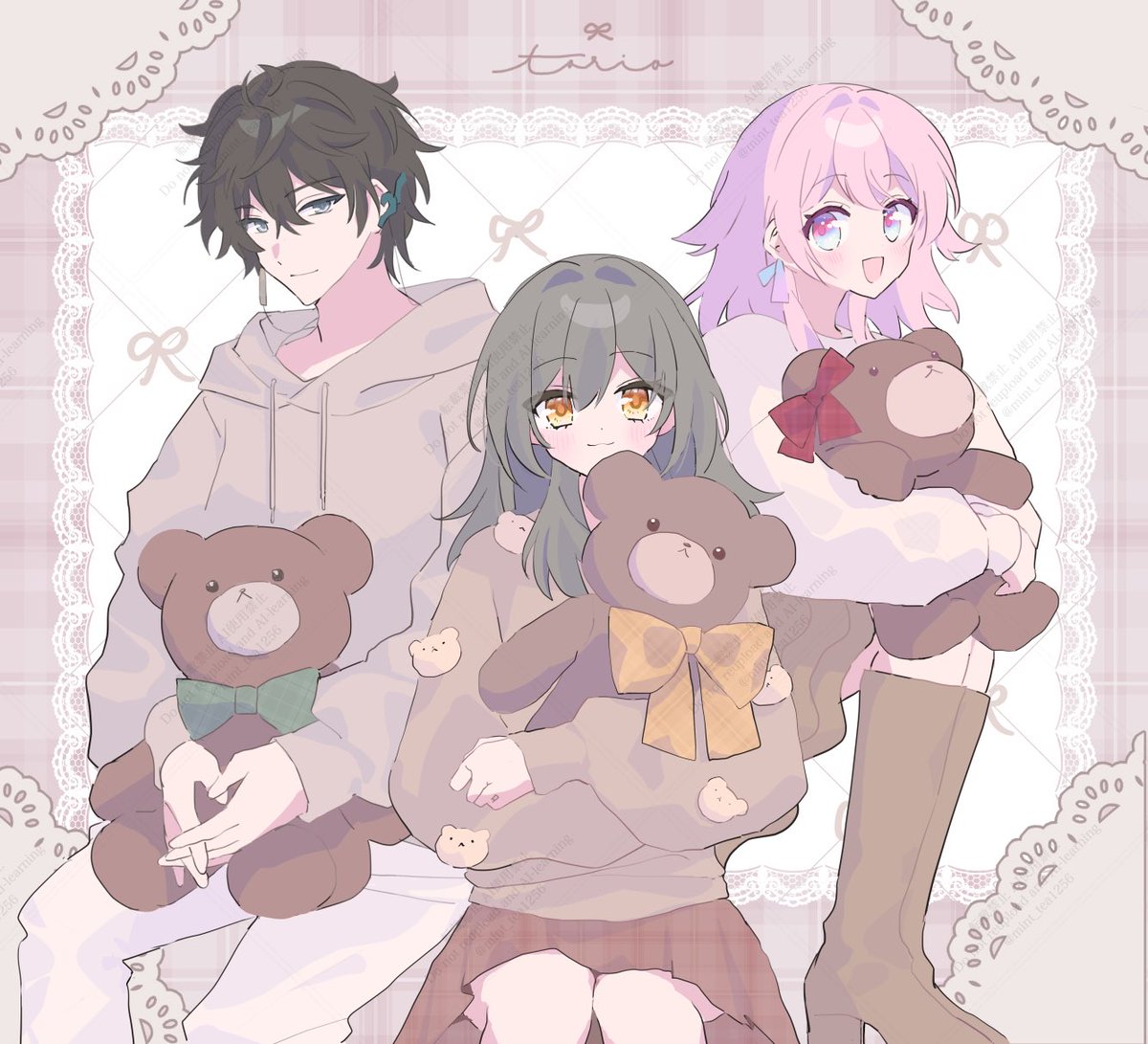 くまさん🧸な列車トリオ🎀
#Stelle #march7th #danheng