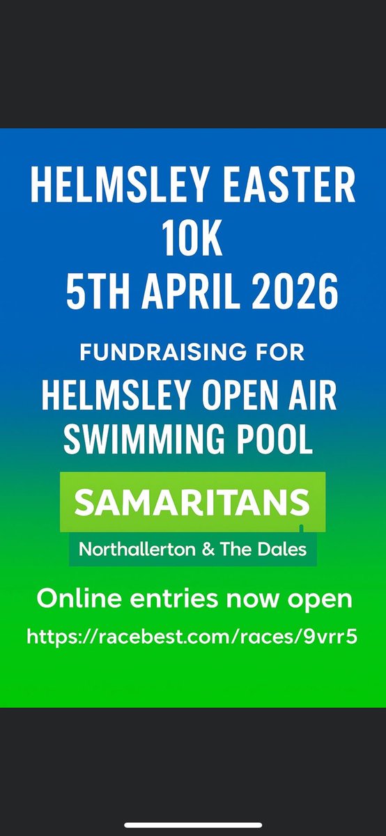 One for the diary running folks!