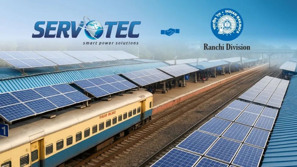 IndiaEVNews_com's tweet image. Servotech Wins ₹16.31 Cr Solar Project from Indian Railways, Read More: indiaevnews.com/2025/11/21/ser… #indianrailways #servotech #solarproject