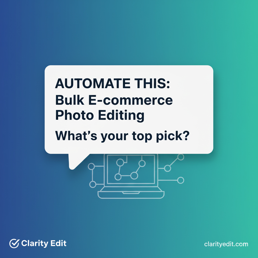 Photoshop2510's tweet image. What is ONE thing you’d automate in your e-commerce business? Ours is simple: bulk e-commerce photo editing! Reply and let me know. 👇 #automation #ecommerce