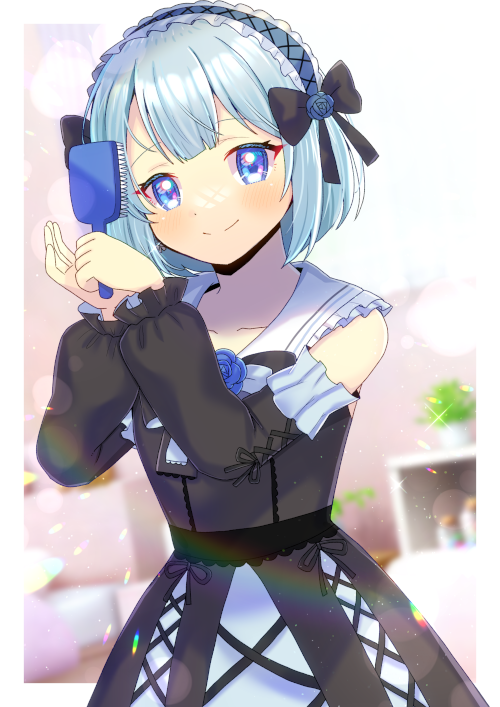 「Vtuberの白藍凛音さんを描かせて頂きました! リクエスト有難うございます #」|ヒヨヨ@skeb募集中のイラスト