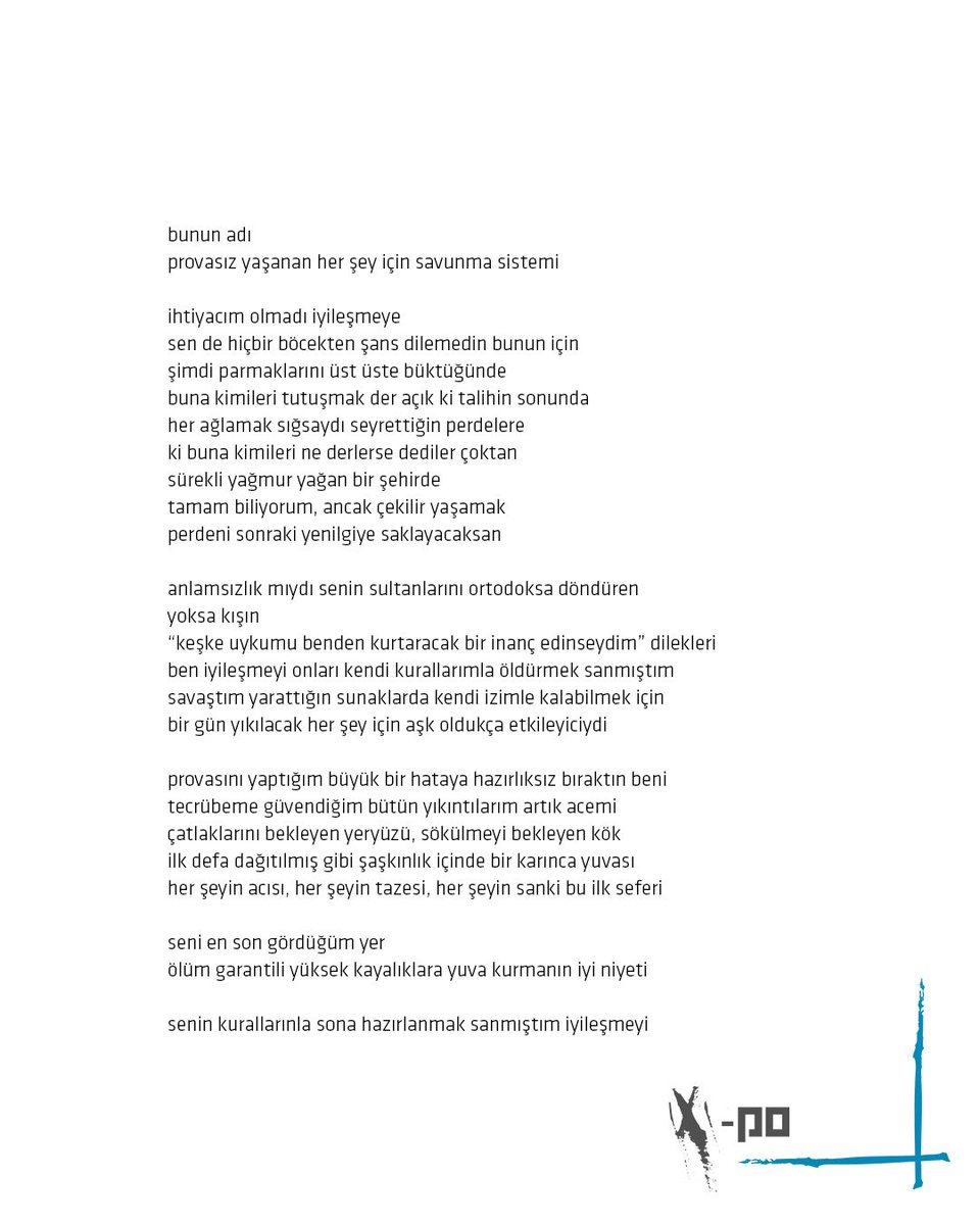 [Rıdvan Ardıç - İyileşme] 
#Xpoetry #Xpoetries #BuzdokuzXPo