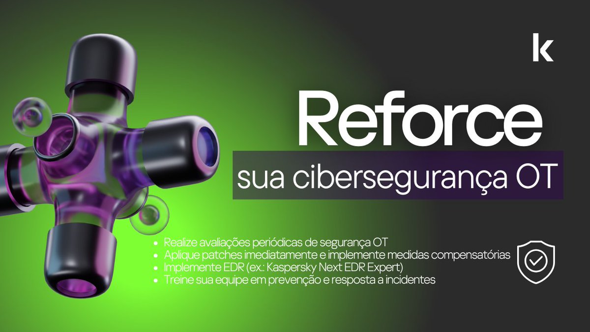 A América Latina segue na mira dos cibercriminosos: 1 em cada 5 sistemas de controle industrial detectou malware no 1º trimestre de 2025.

Documentos maliciosos e scripts de phishing continuam sendo as principais portas de entrada por e-mail e web.

Para proteger sua operação