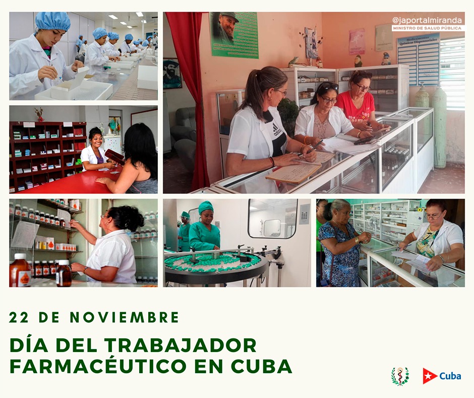🇨🇺 En el Día del Trabajador Farmacéutico en #Cuba, desde el <a href="/MINSAPCuba/">Ministerio de Salud Pública de Cuba</a> honramos a quienes, aun entre desafíos cotidianos, sostienen una labor esencial para el Sistema Nacional de #Salud.
Gracias por el compromiso con el que asumen cada jornada.
#CubaPorLaVida