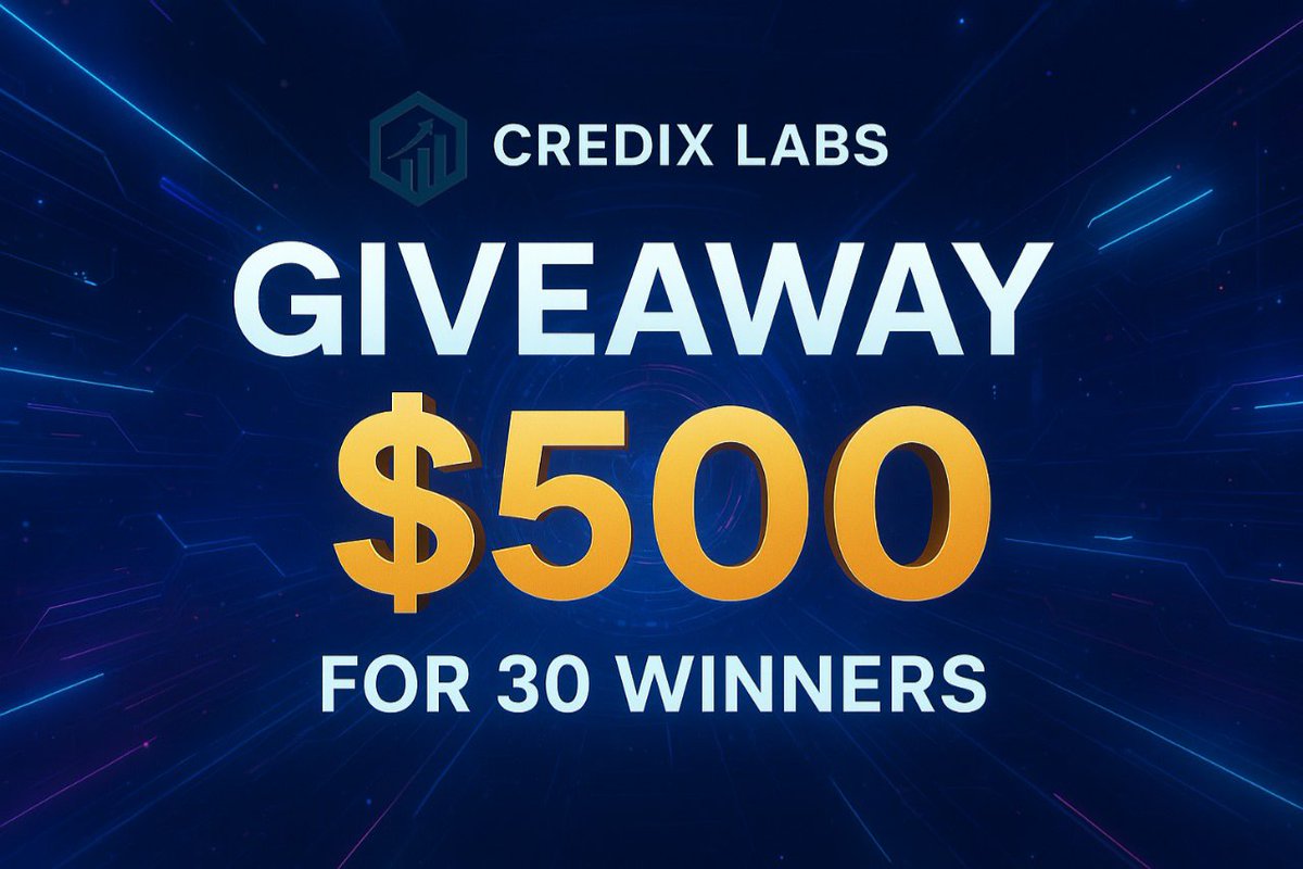 CREDIX_labs's tweet image. CREDIX LABS GIVEAWAY! 
Win $500 shared by 30 winners! 💸

Don’t miss this massive opportunity!
To participate:

✅ Follow @CREDIX_labs
🔁 Retweet
💬 Comment &amp;amp; drop your SOL address

Good luck, fam! ⚡💙
#CredixLabs #Giveaway #Airdrop #CryptoGiveaway