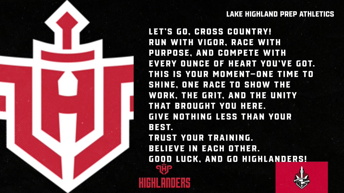 LHPS_athletics's tweet image. Lace up, Highlander fans! Our Cross Country team is ready to hit the ground running. Let&apos;s go the distance together. Believe in each other and give it your all. Good luck to our runners! #CrossCountry #GOHIGHLANDERS #FHSAA