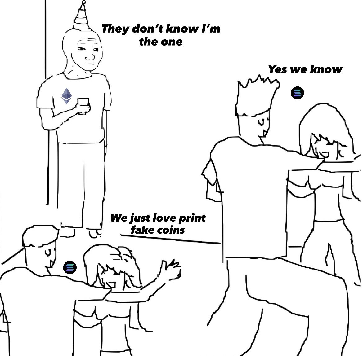 Please forgive me, but with an untouched bull run ahead of us and a meme coin super cycle literally around the corner, there’s no way I’m buying one of those 100 fake coins printed every single day. Good luck to anyone who does.
POWER TO THE OG’S 🚀 
$WOJAK