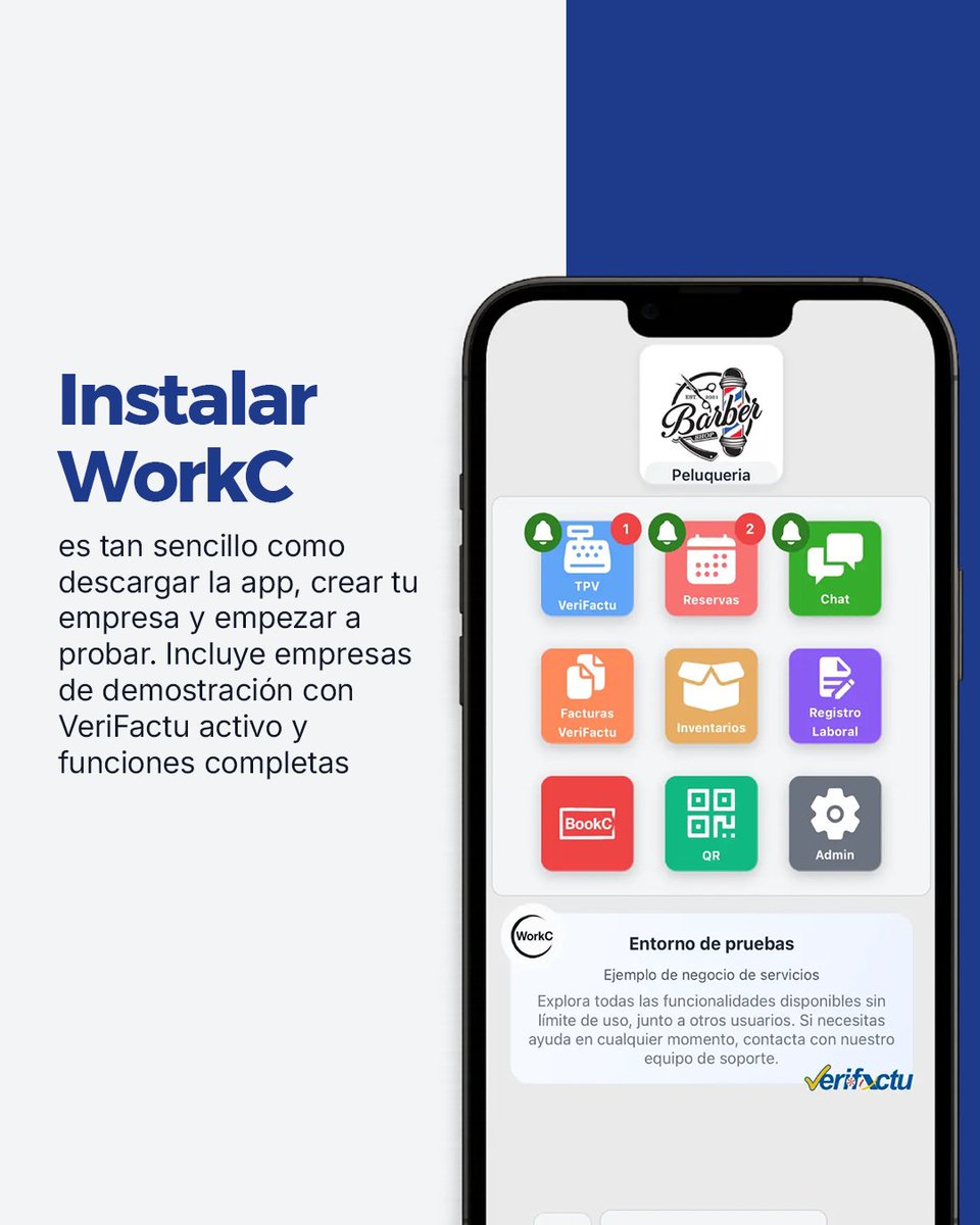 WorkCApp's tweet photo. Configura tu sistema en minutos sin asistencia técnica.

La app se instala sola, detecta impresoras en red, activa VeriFactu automáticamente y ofrece compatibilidad total con tus equipos.

Empieza a gestionar tu negocio con eficiencia y autonomía total.

https://t.co/kqILOmRXxl https://t.co/mJHeyzQHDA