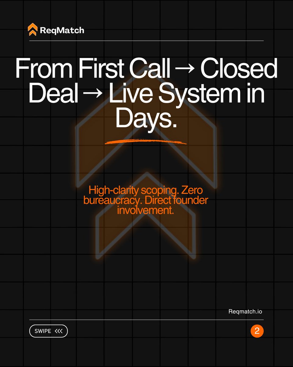 ReqMatchio's tweet image. Your sales cycle shouldn’t take 6 months.
We scope fast, close fast, and deploy even faster.
Systems that move fast. Scale faster.

#FastExecution #AIAutomation #TechOps #EcommerceSG #UAETech