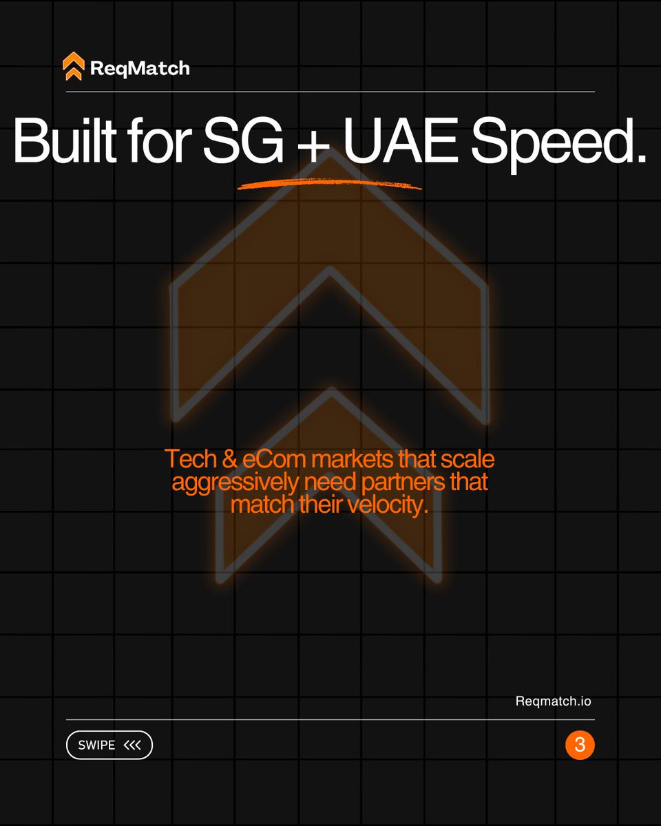 ReqMatchio's tweet image. Your sales cycle shouldn’t take 6 months.
We scope fast, close fast, and deploy even faster.
Systems that move fast. Scale faster.

#FastExecution #AIAutomation #TechOps #EcommerceSG #UAETech