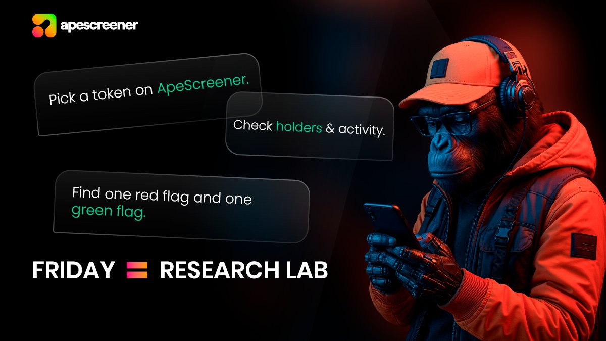 FinovateX1's tweet image. He walked users through a simple way to study any token with @ApeScreener.

He asked them to open a token page and focus on two areas that matter for real analysis.

The first is the holders chart.
A sudden drop in holders can signal fear or coordinated exits.
A steady rise often…