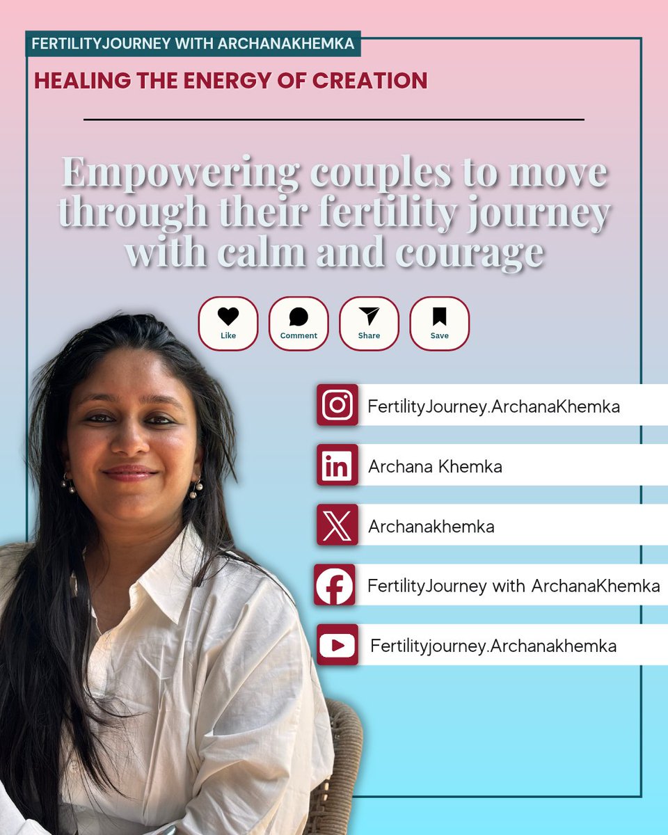 ArchanaKhemka99's tweet image. Fertility isn’t just physical.
It’s two nervous systems learning to feel safe together.

When one partner is anxious, the other’s body feels it too.
Healing as a couple isn’t emotional fluff — it’s biological alignment.

#FertilityJourney #EmotionalHealing #NervousSystemHealing