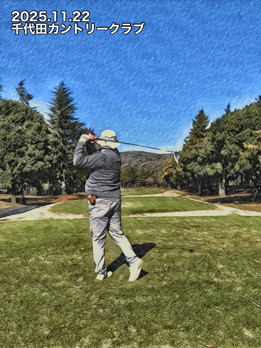 otk63's tweet photo. 秋の晴天☀️
木々の紅葉が良き🍁

#ゴルフ 
#golf
#千代田カントリークラブ https://t.co/gArFhODmPo