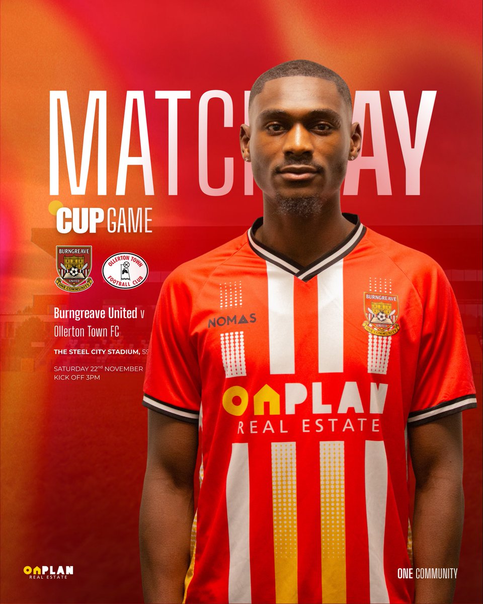 burngreaveutdfc's tweet image. 𝗠𝗔𝗧𝗖𝗛𝘿𝘼𝙔 🏛️

📅 Sat 22nd Nov | 3:00pm
🆚 Ollerton Town FC 
🛡️ Buckingham Insurance League Challenge Cup
🏟️ The Steel City Stadium, S9 3TL

#BURNGREAVE