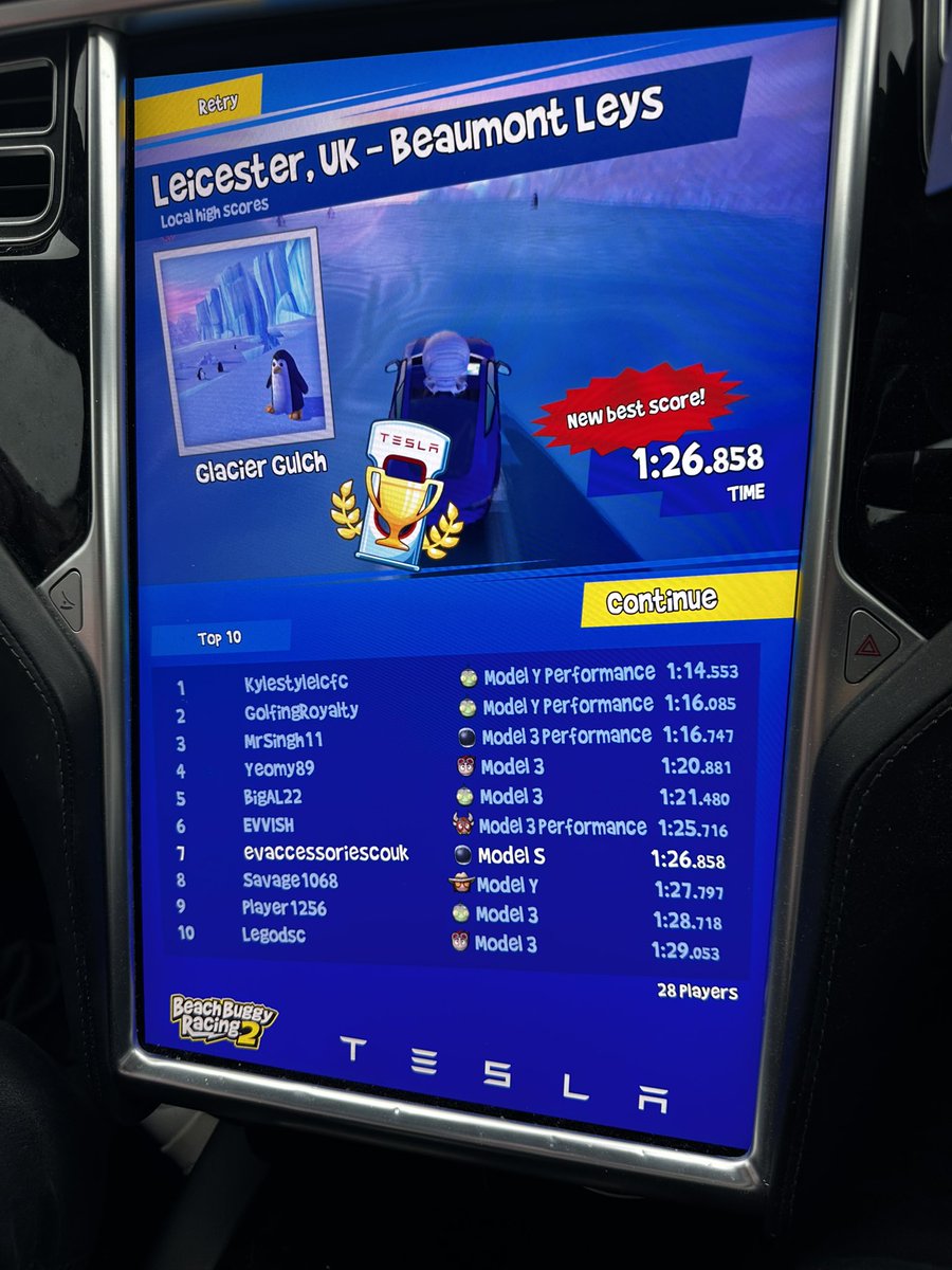 EVAccessoriesUK's tweet photo. Putting our Model S on the leaderboard! https://t.co/zZ6raHuNUM