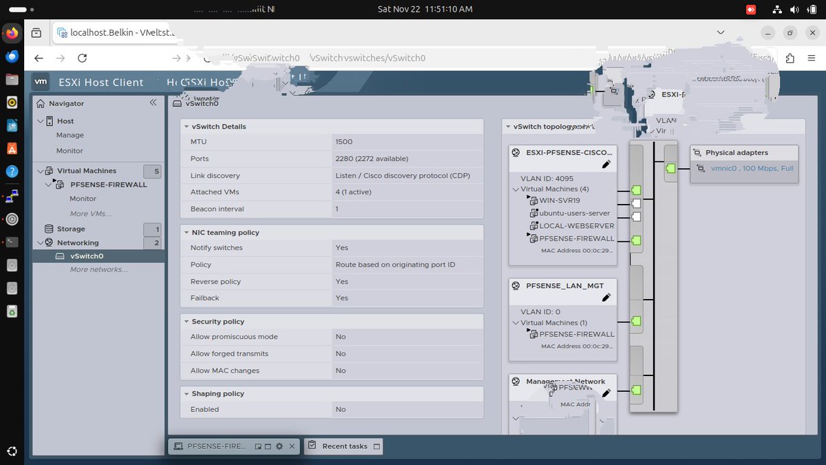 What are you doing this weekend? 

#homelab #pfsense #Cisco #networking #VMware #esxi #WeekendVibes