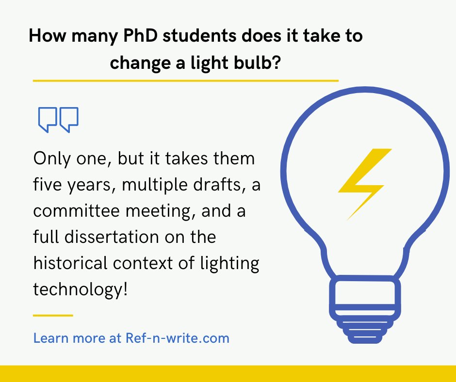 refnwrite's tweet image. Academia can turn even a lightbulb into a 5-year project. And honestly… it’s not that far from reality.

Fun fact: Studies show that researchers spend 40–60% of their total writing time just revising for clarity and structure — not doing the actual research.

No wonder even a…