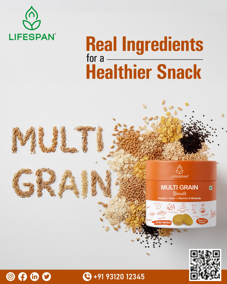 mylifespanlife's tweet image. Choosing your #healthysnack 
Whether you love a light bite or a hearty munch, #Lifespan #Multigrain #Biscuits bring you the perfect mix of taste, fibre, and wholesome #nutrition in every crunch.

Order Now: +91 93120 12345

#NutritiousBites #BetterLifeWithLifespan