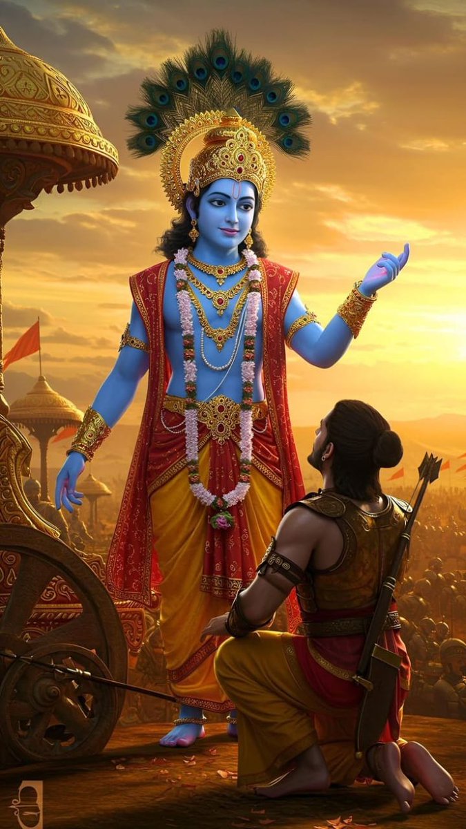 Kashyap_Priyu's tweet image. &quot;तुम स्वयं पर संदेह करते हो पार्थ!
जबकि अन्य लोग तुम्हारी क्षमता से डरे हुए हैं&quot;!!

जय श्री कृष्णा 🙏🏻🚩