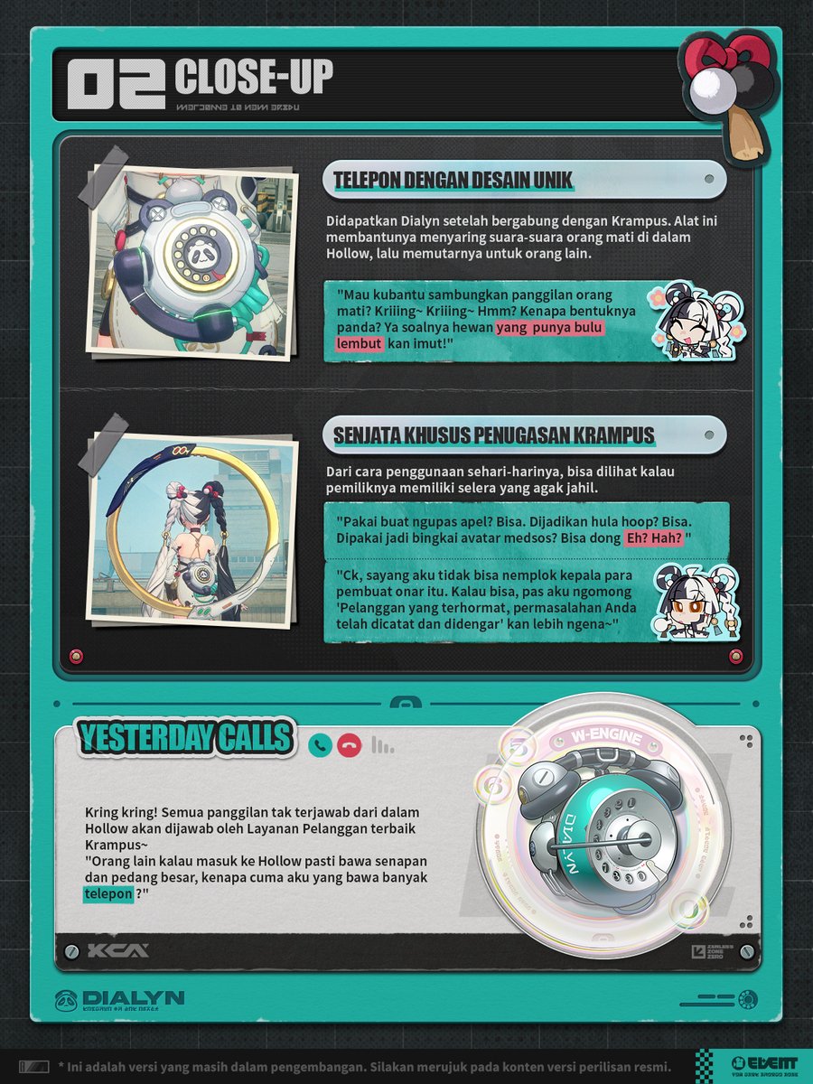 ZZZ_ID's tweet image. Video Agen Non-Arsip: Dialyn

&quot;Kok buru-buru? Mau kabur sebelum yang nagih utang datang, ya~?&quot;

#zzzero #zenlesszonezero
#Dialyn