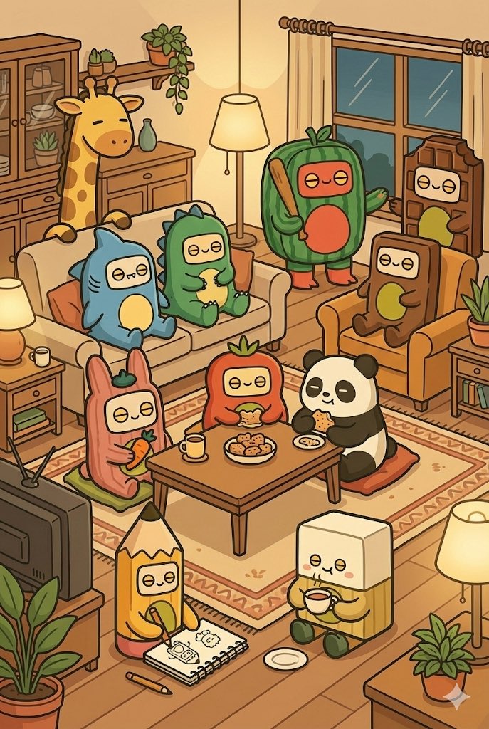 nano bananaで全員集合できた
何人か動物に回帰してしまったけれども