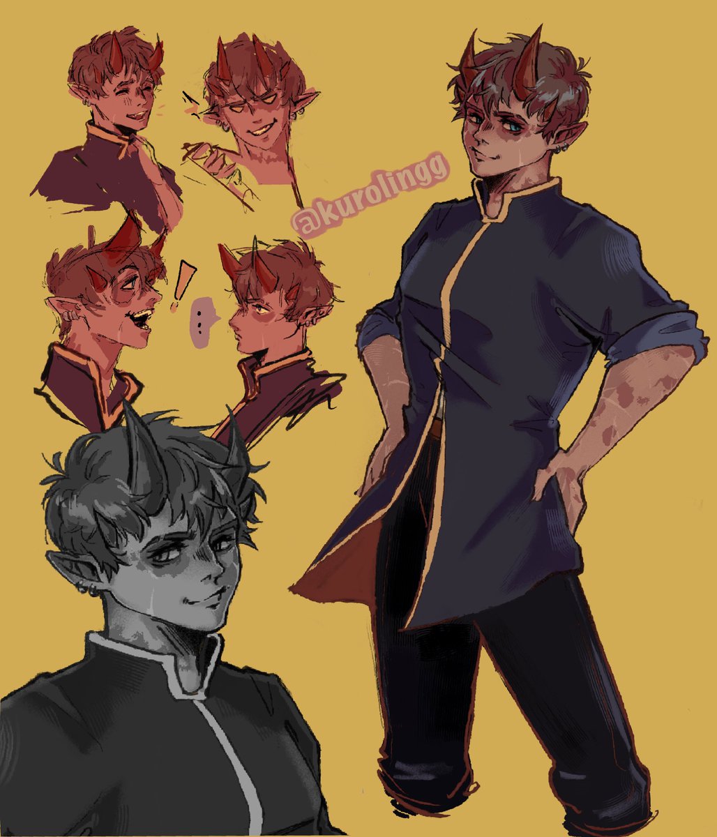 Drew a friend’s #DnD character
I LOVE male tieflings w/all my heart