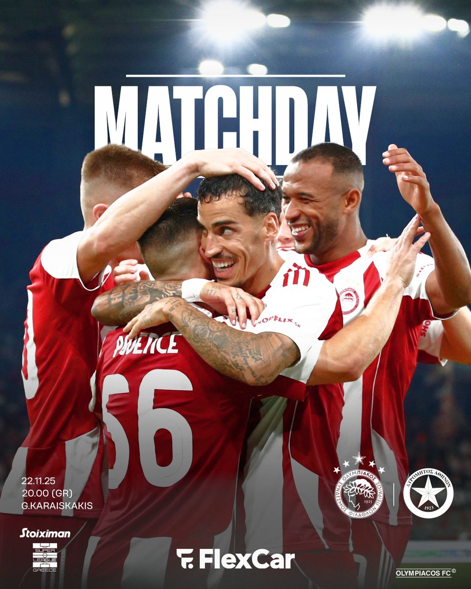 ⚪️ 𝗠𝗔𝗧𝗖𝗛𝘿𝘼𝙔 🔴

🆚 Atromitos
🕟 20:00 (GR)
🏆 Stoiximan Super League
📌 G. Karaiskakis