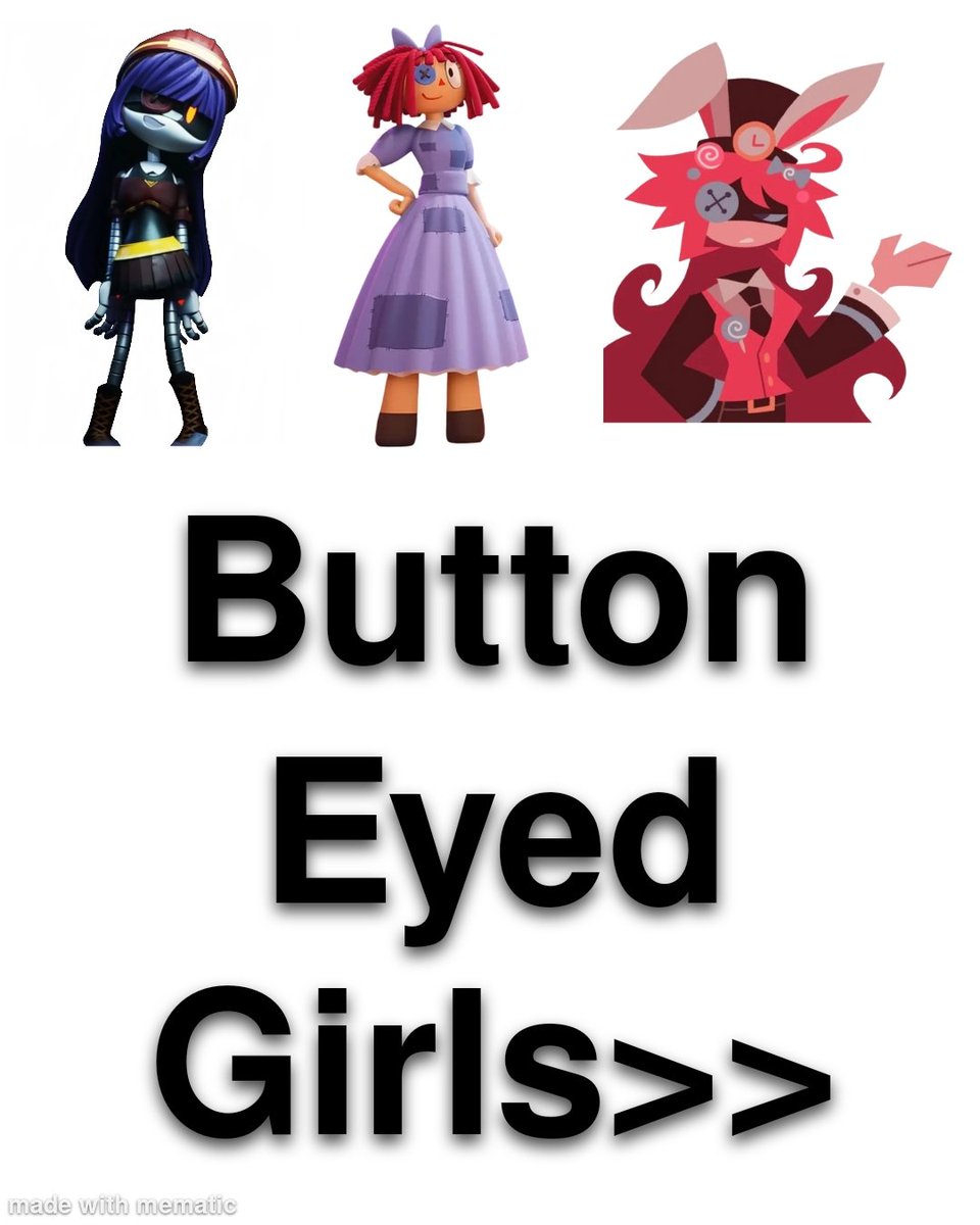kimorahsmith679's tweet photo. Button Eyed Girls>>
——
🏷 Tags: #katieverse #fundamentalpapereducation #fpe #vivian #fpevivian #vivianfpe #murderdrones #doll #murderdronesdoll #dollmurderdrones #theamazingdigitalcircus #tadc #ragatha #tadcragatha #ragathatadc #meme #memes #mematic #crossover #crossovers https://t.co/qEsIghoGhe