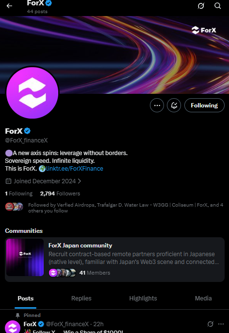 ArlandzP's tweet photo. @ForX_financeX No more switching between crypto and forex —@ForX_financeX is all you need. Are you in?
@JM_altair
@jk_rowling
@Marvel_Defi_
#ForX #ForXHybridDEX #ForXSuperDEX https://t.co/94Jov26kIi