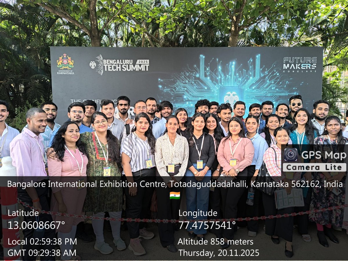 iibsonline's tweet image. 🌐 MBA 2025–27 Batch at Bengaluru Tech Summit 2025!

Our MBA students had an exciting learning experience at Bengaluru #TechSummit 2025 – “FUTURISE”, Asia’s biggest tech event shaping the future of innovation.

 #AI #DeepTech #Semiconductors  #DigitalHealth #SpaceTech
