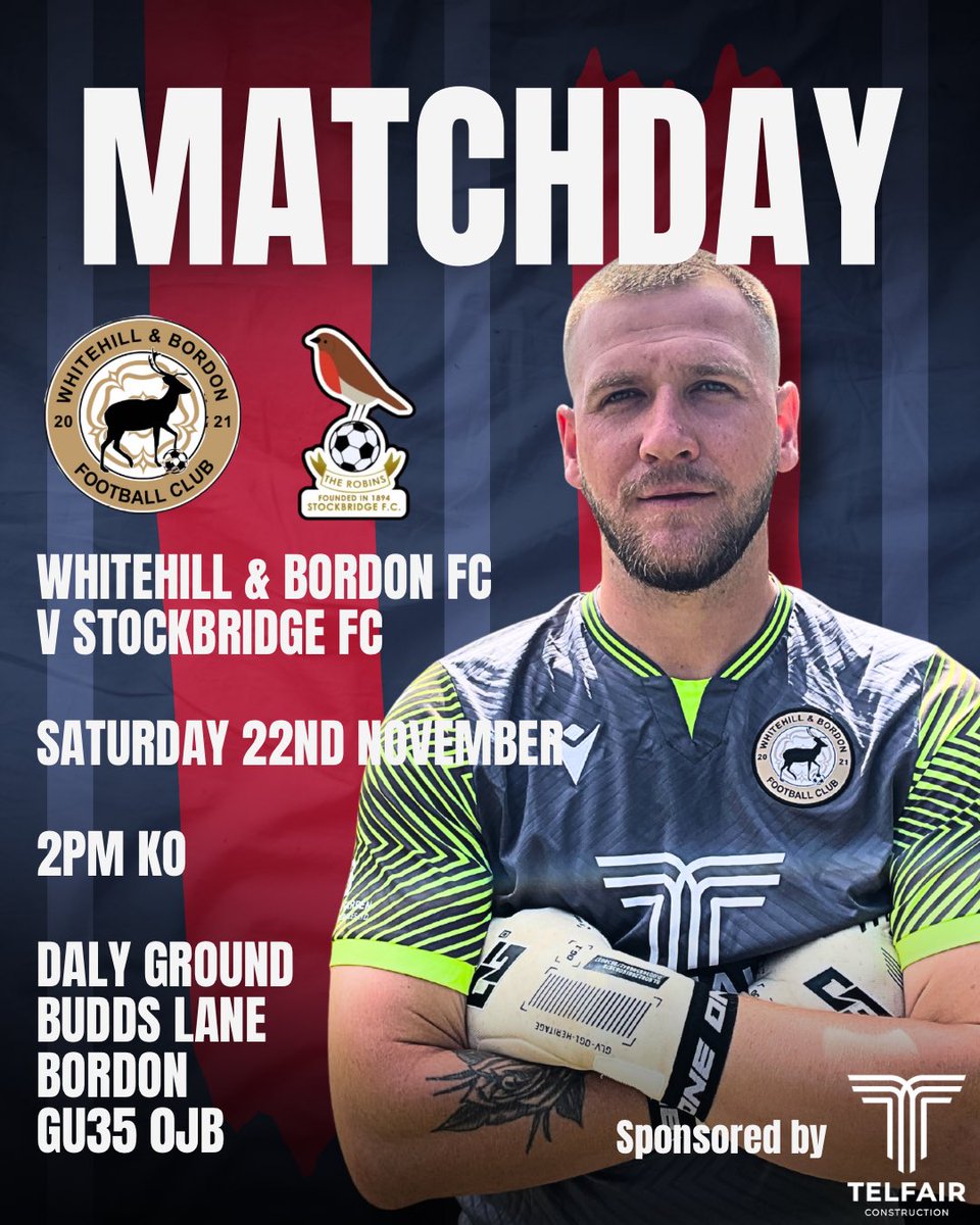 BordonFc's tweet image. 𝗠𝗔𝗧𝗖𝗛𝗗𝗔𝗬

🆚 @Stockbridge_FC 
🏆 @HantsLeague 
🏟️ Daly Ground
📆 Saturday 22nd November
🕒 14:00 KO

Come down and support the lads 👊

🔴🔵 #UpTheStags 🦌