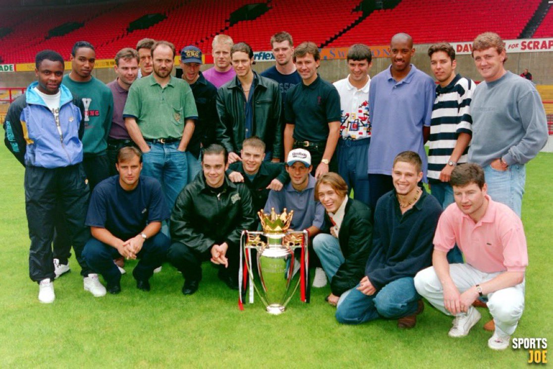 Every now and again I remember when Take That visited Old Trafford…

… and Mike Phelan wore the displeased look of a man overseeing some shoddy work on his patio.