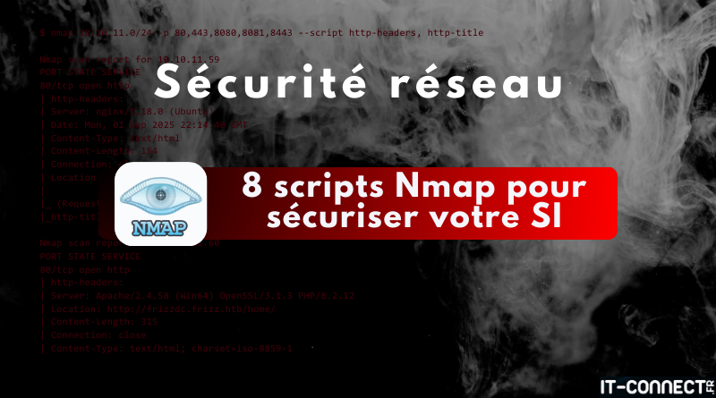 ITConnect_fr's tweet image. 🛡️ Nmap : 8 scripts NSE incontournables pour sécuriser votre SI

👉 Go par ici : it-connect.fr/nmap-8-scripts…

📘 Le livre IT-Connect pour bien maitriser Nmap : amzn.to/3XbmNvY

#Cybersecurite #Nmap #NSE #SecOps #Pentest #Adminsys #Infosec #ITPro