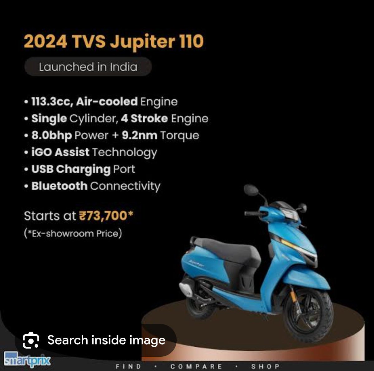 AlamAagaz's tweet photo. @nakulvibhor Vibhor Sir I just bought this scooter, previously I was using Honda Activa_125 but Undoubtedly, this one is better. So Go FOR (TVS Jupiter_110) 🛵 newer version . An excellent commuter for your daily needs. 

✅CHECK THIS VIDEO:  https://t.co/mYGAyQERi7

#TvsJupiter110 #tvsmotors https://t.co/VkN44lxgol