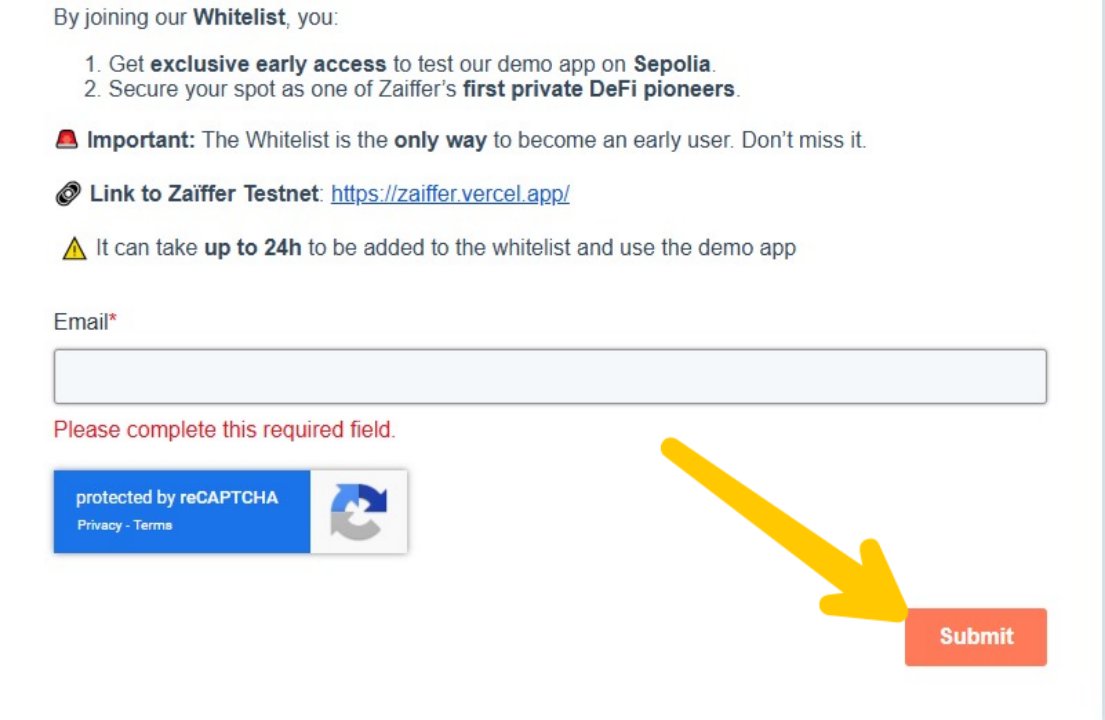 ZainabMukh66376's tweet image. Thread on @zama v2 Testnet 

Zama testnet v2 already live
_-_- In order to get access to it you will to join Zaiffer whitelist for 24

Process to join &amp;amp; contribute on their Testnet
_- Join 👉 share-eu1.hsforms.com/2vtSw4EGORCOqI… 
_- Submit your Email address

Note: It takes 24hr to be added…