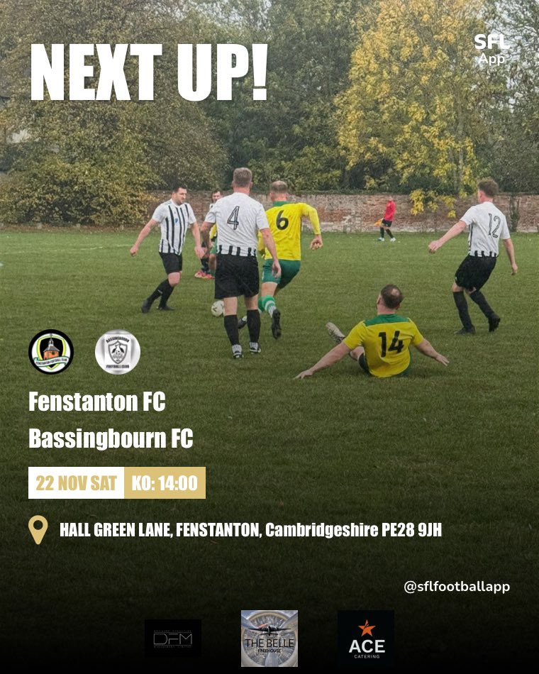 We are on the road again as we face <a href="/fenstantonfc/">FenstantonFC</a> in the league. Looking to build on last weeks positive performance, 2PM kick off 🖤🤍