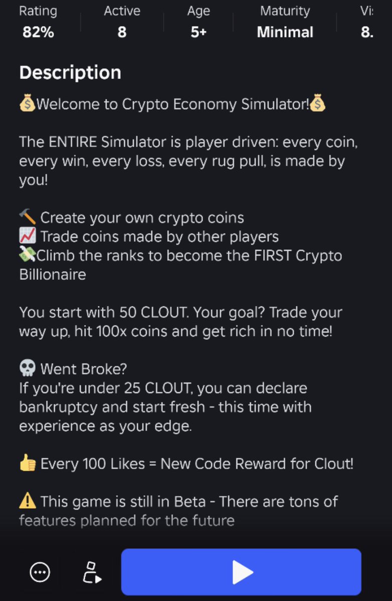 RobloxYoshi's tweet image. $CLOUT is the coin being used to be able to trade on Memescope which is equivalent to $SOL. 
This is an educational opportunity and project using resources from Web3 to onboard actual Robloxian players within the game who have or have not traded crypto in across different chains.