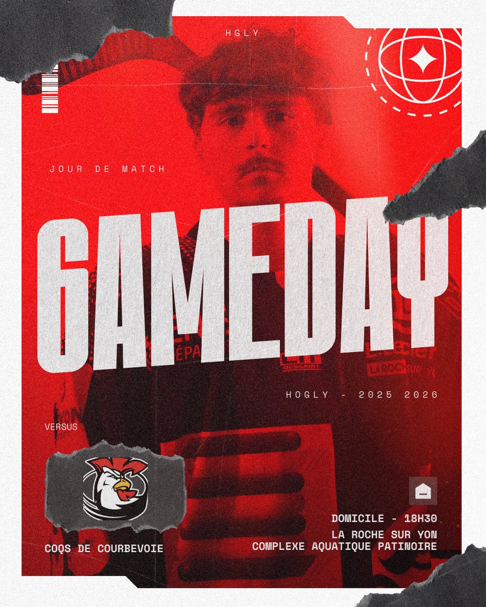 ⚡️| 𝙂𝙖𝙢𝙚𝙙𝙖𝙮 

🏒 𝗗𝗶𝘃𝗶𝘀𝗶𝗼𝗻 𝟮 - 𝟴𝗲̀𝗺𝗲 𝗷𝗼𝘂𝗿𝗻𝗲́𝗲
🆚 Courbevoie
🕣 18h30
📍 Complexe aquatique patinoire
🎟️ BILLETTERIE : urlr.me/9mJbMY
📺 Live sur hockeyfrance.tv et les stories📱

#hogly #hockey #ffhg #division2 #gameday