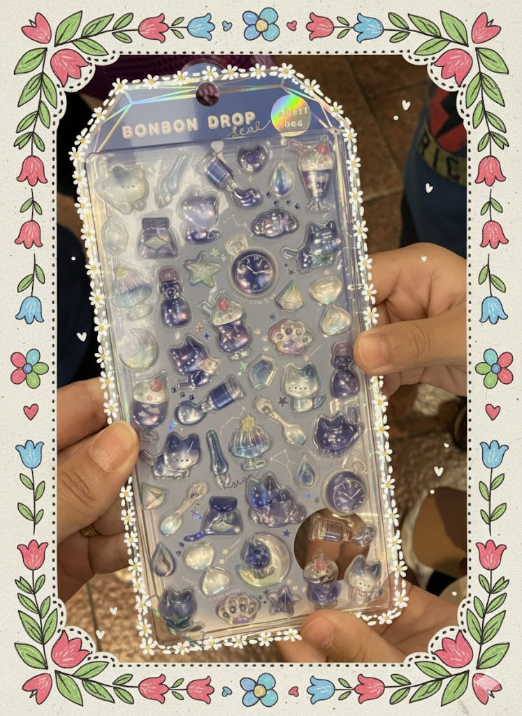 kruh_WebDesign's tweet image. ボンボンドロップシール本物に出会えたー✨