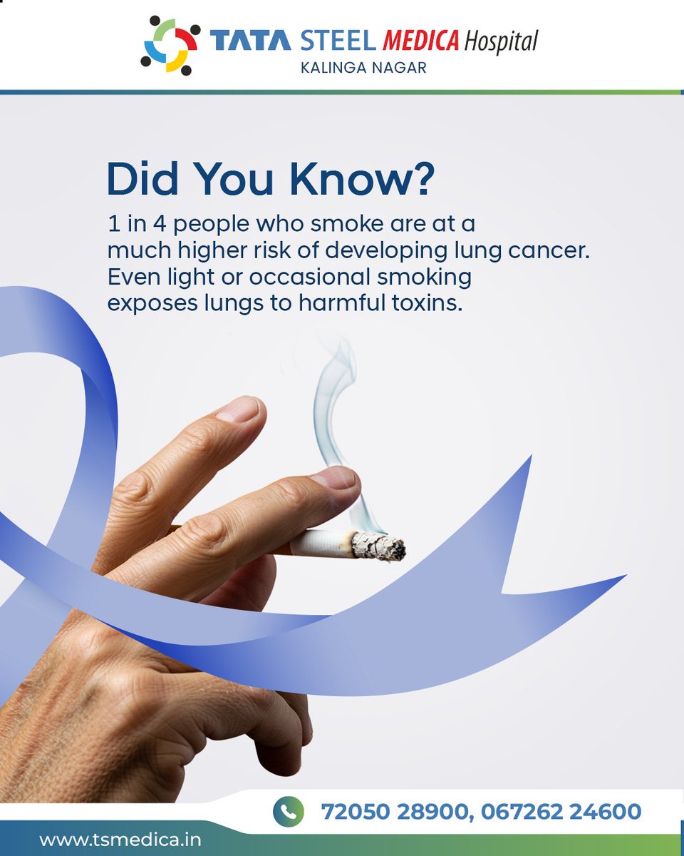 SteelTata40899's tweet image. Persistent cough or chest pain? 
Book your lung screening. Early detection is vital!

#LungCancerAwareness #LungHealth #EarlyDetection #TataSteelMedica #KalingaNagar