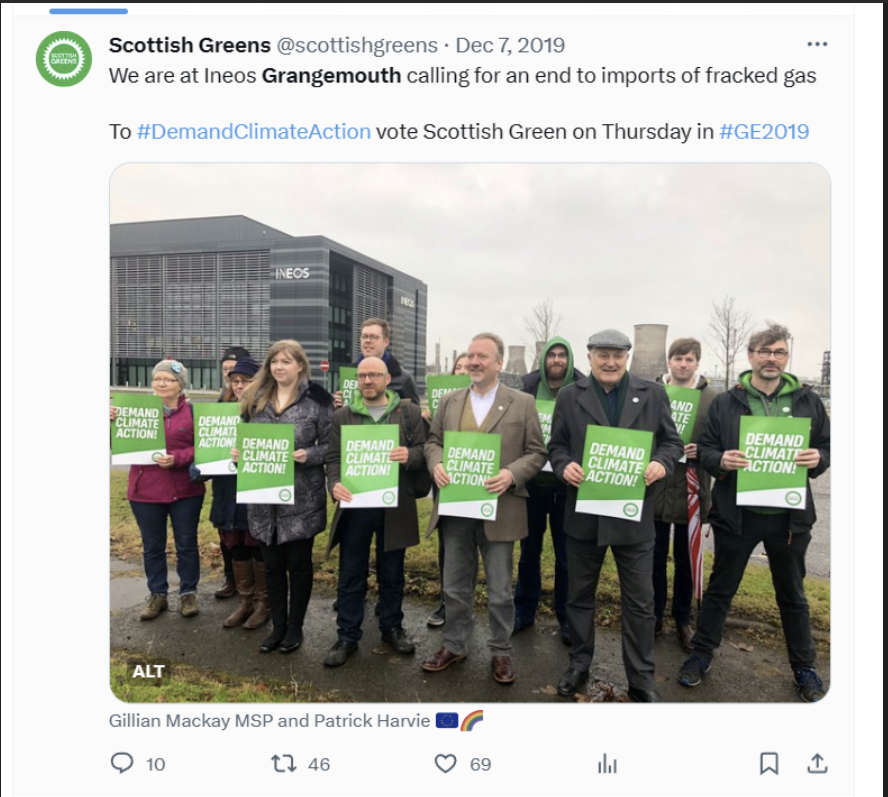 A quick reminder to ignore the Scottish Greens crocodile tears over the closure of Grangemouth.

They were instrumental in the shutdown of the refinery.