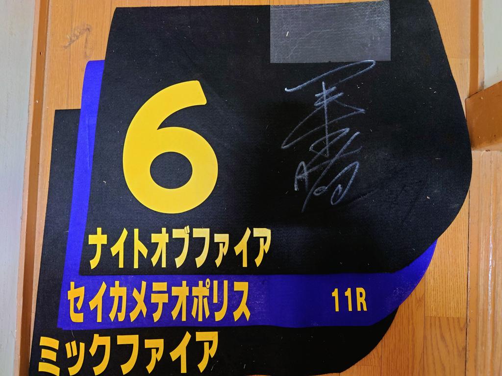 tck_watanabe's tweet image. 渡邉厩舎ゼッケンプレゼント
初回の今回は星加オーナー所有の重賞ウィナー３頭です。
この後に３頭個別にポストしますので欲しい馬のポストを引用リポストください。
その馬たちへの一言頂けたら嬉しいです。当選した方にはDMでお知らせさせて頂きます。11月末日締め切りです。