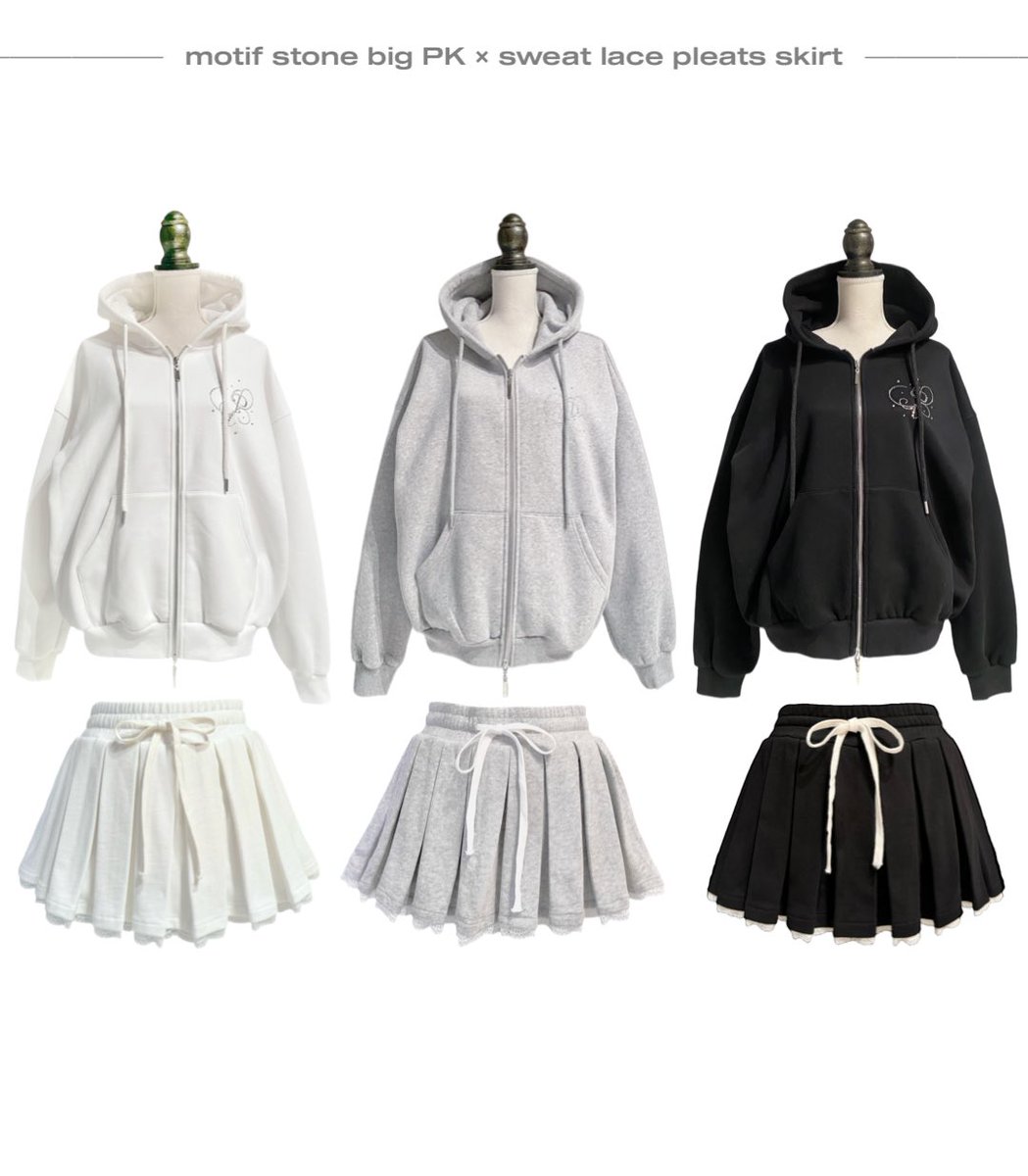 キラキラセットアップ、スカートとスウェットパンツどっち派ですか!?