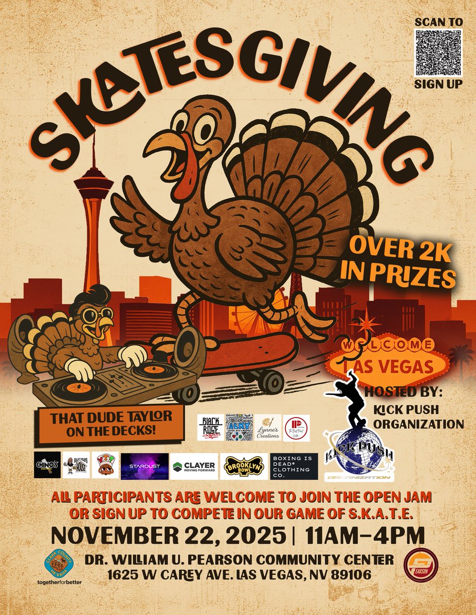 ThatDudeTaylor's tweet image. Turned an idea into a city event. 
Skaters supporting Skaters Supporting Community. 🛹 #SkatesGiving #LasVegas #Skateboarding