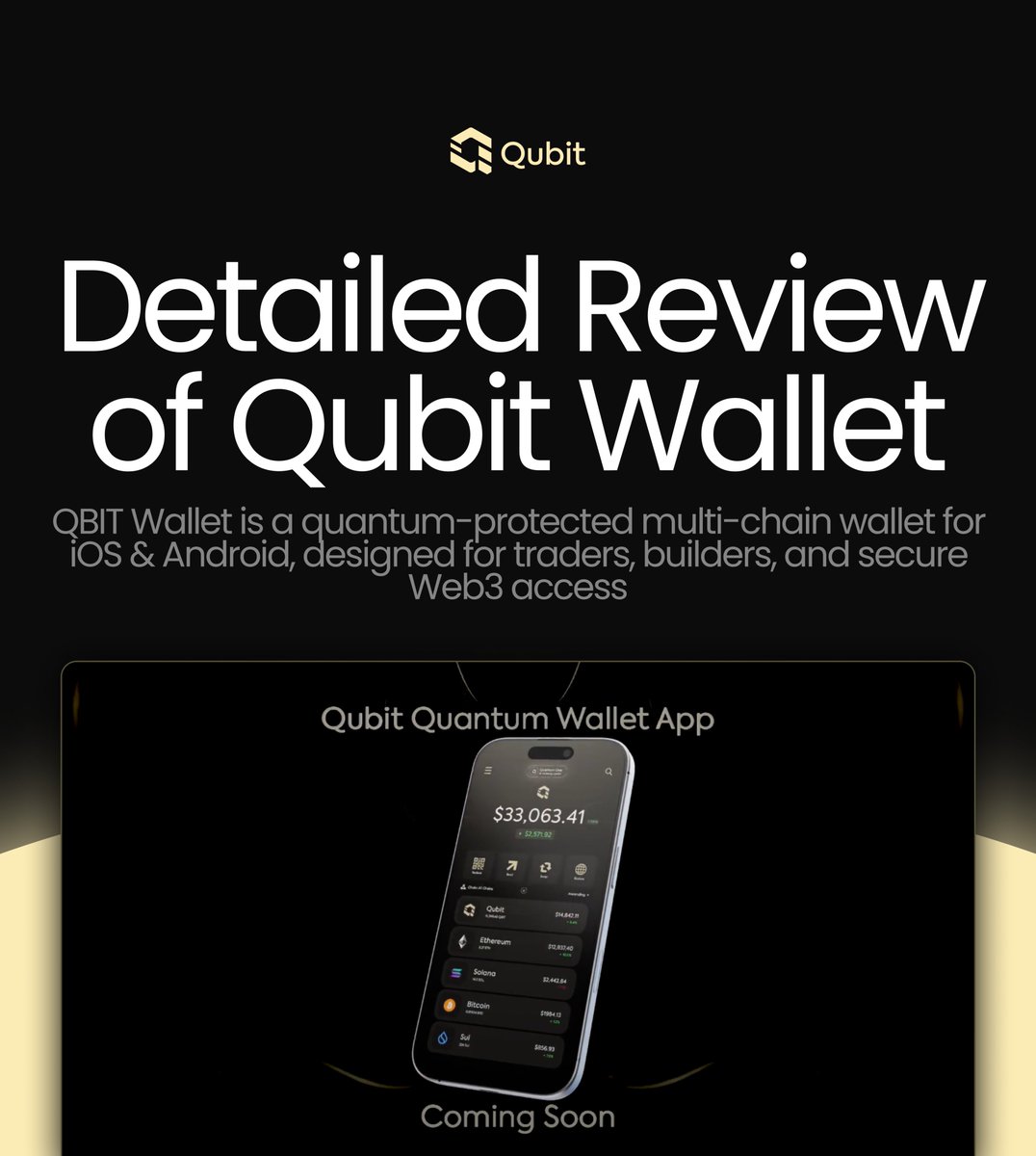 ucanseeofficial's tweet image. Detailed Review of Qubit Wallet

@QbitCompute Wallet is a multi-chain wallet with key protection through true quantum entropy. Securely manage your assets on @ethereum , @solana , @cosmos , and more.

The built-in dApp browser and @WalletConnect allow you to safely use Web3,…