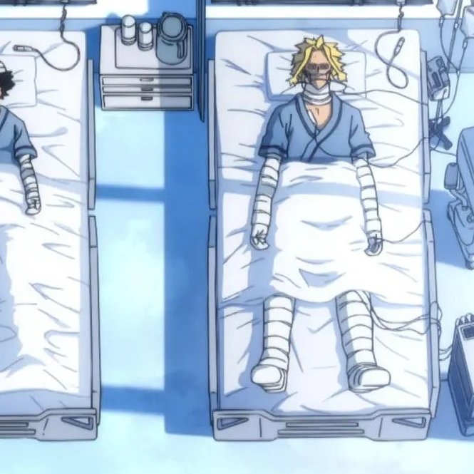 auramighters's tweet photo. They finally found him a hospital bed that fits him huh https://t.co/R8lBAlGFKa