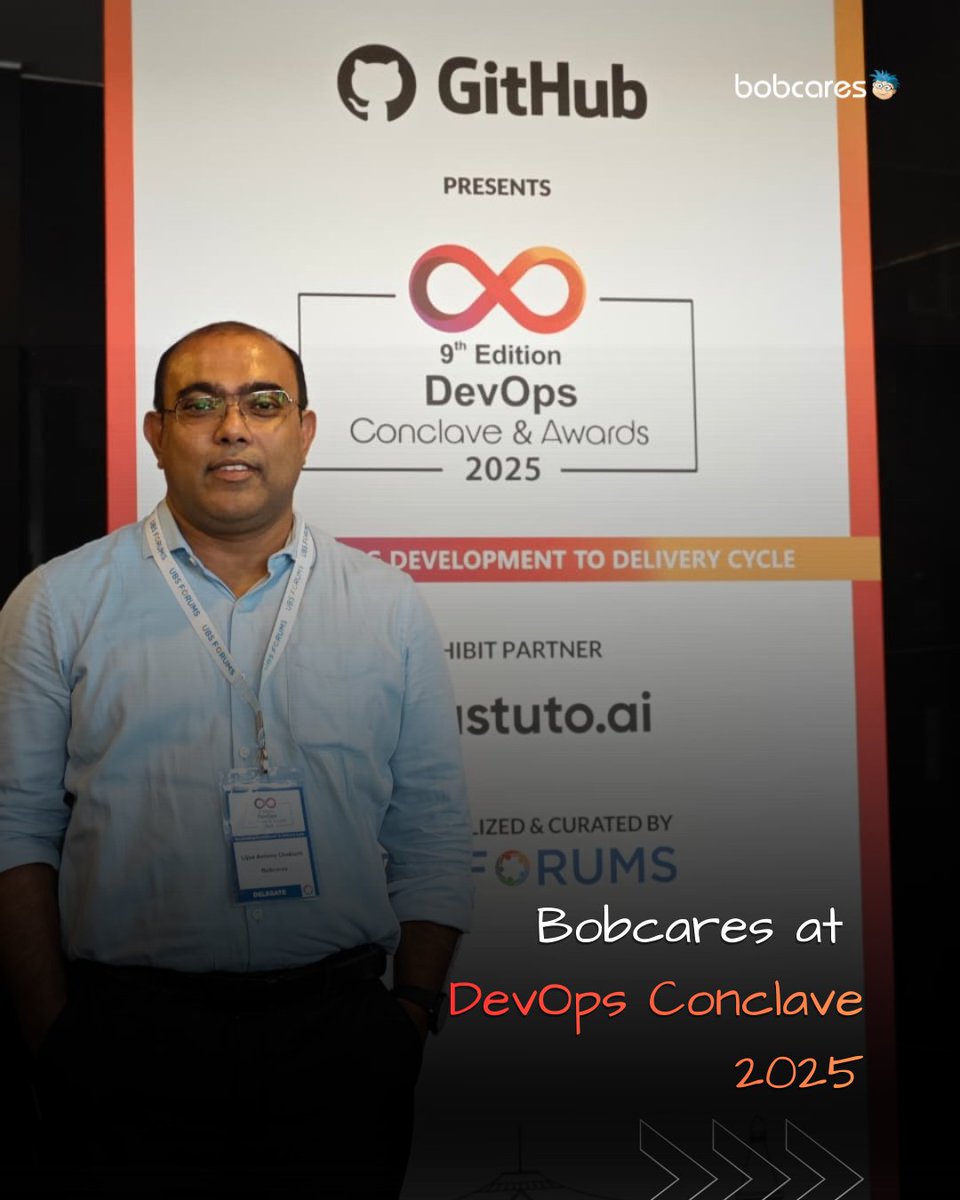 BobcaresTweets's tweet image. Big takeaways from DevOps Conclave 2025: AI-powered DevOps, smarter CI/CD, FinOps discipline &amp;amp; predictive security. Bobcares is ready for what’s next. 

Let&apos;s talk: bit.ly/3I7NRb2

#DevOpsConclave2025