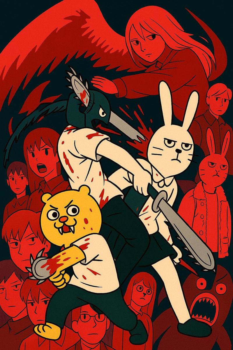 itumo_doori's tweet photo. 肝臓癌切ってきます

#チェンソーマ��  #イラスト #癌サバイバー https://t.co/Q8UYGup71I
