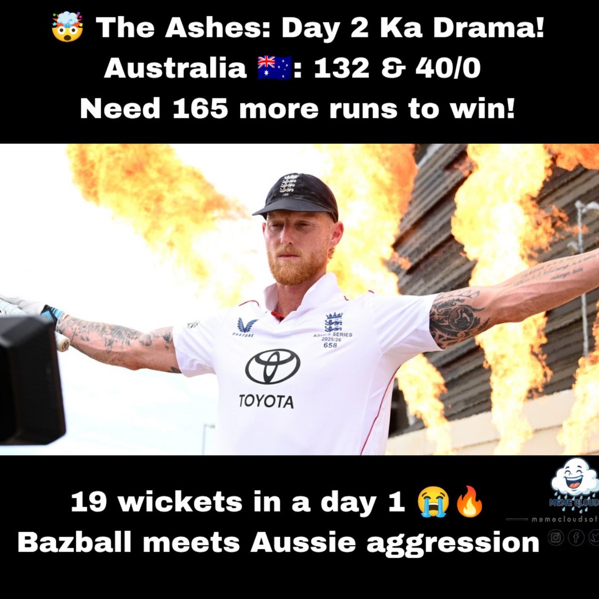 MemecloudsHQ's tweet photo. #memecloudsoffical #Ashes2025 #Ashes #engvsaus #cricketupdate  
#cricketnews #livecricket #sportsreels #matchsummary  
#cricketfans #cricketlover #todaymatch #crickethighlights  
#cricketmemes #hindimemes #trendingreels #viralreels https://t.co/uz5E5JCz1s
