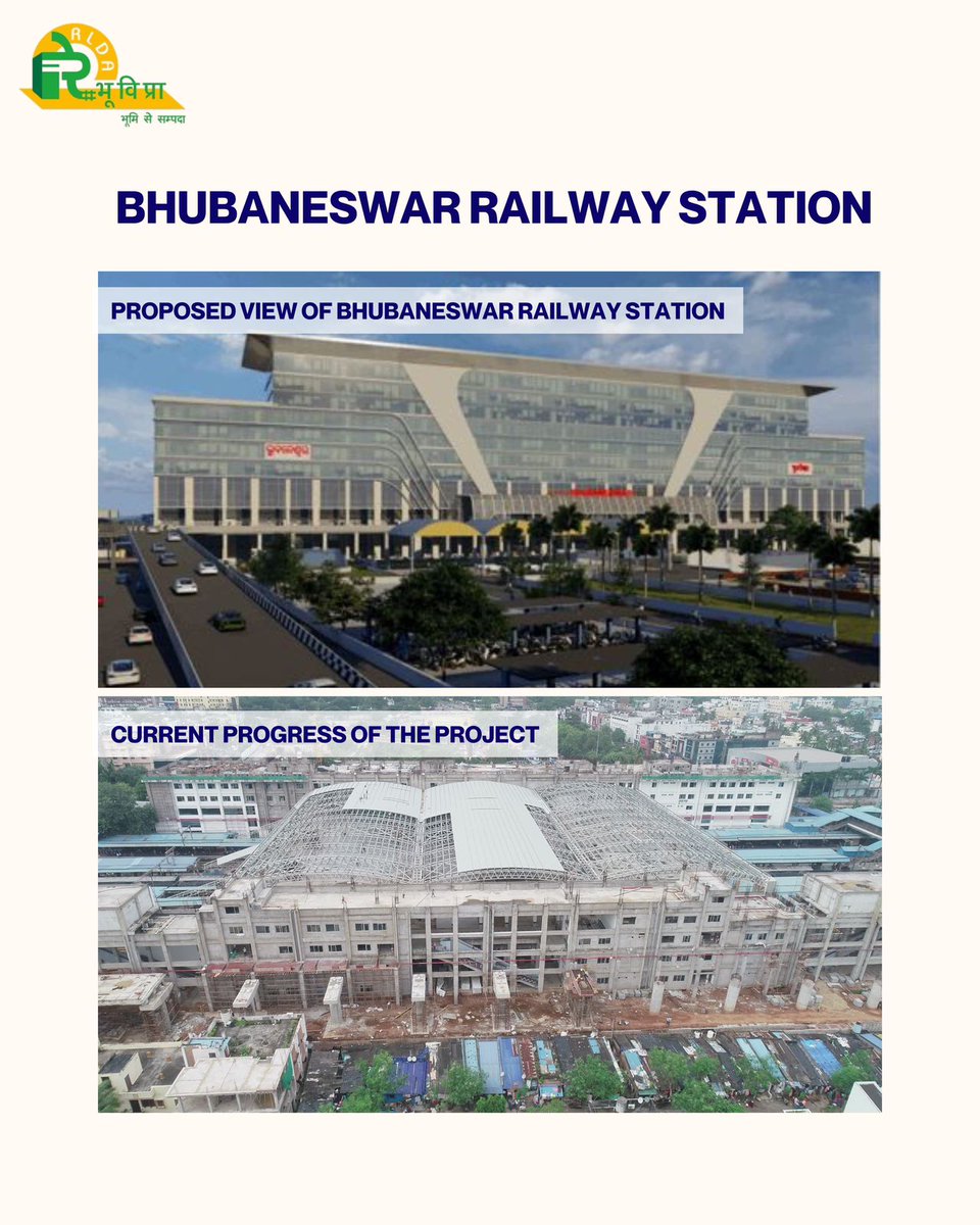 rlda_india's tweet image. Bhubaneswar Railway Station is getting ready for a remarkable leap in station experience—modern, efficient, integrated, and future-ready.

The transformation of Bhubaneswar Railway Station is progressing impressively under the leadership of the East Coast Railway (ECoR). The…